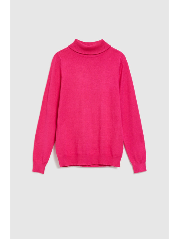 Moodo Sveter so stojačkou fuchsiový Moodo