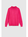 Moodo Sveter so stojačkou fuchsiový Moodo