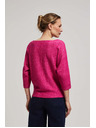 Moodo Sveter s 3/4 rukávom fuchsiový Moodo