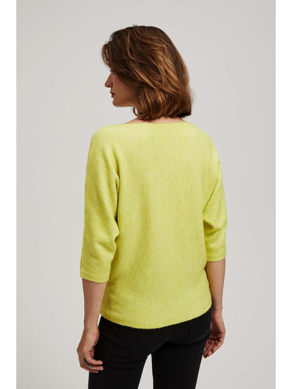 Moodo Sveter s 3/4 rukávom limetkový Moodo