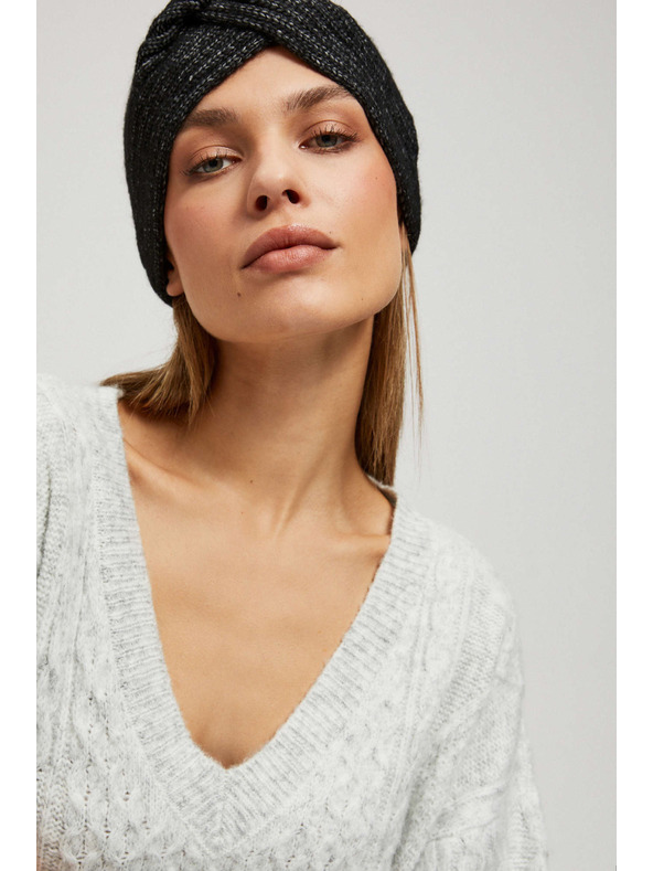 Moodo Sveter s výstrihom do V sivý Moodo