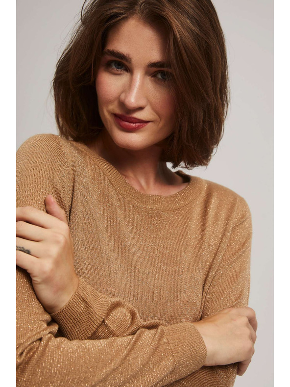 Moodo Sveter s metalickým vláknom a zaväzovaním Moodo