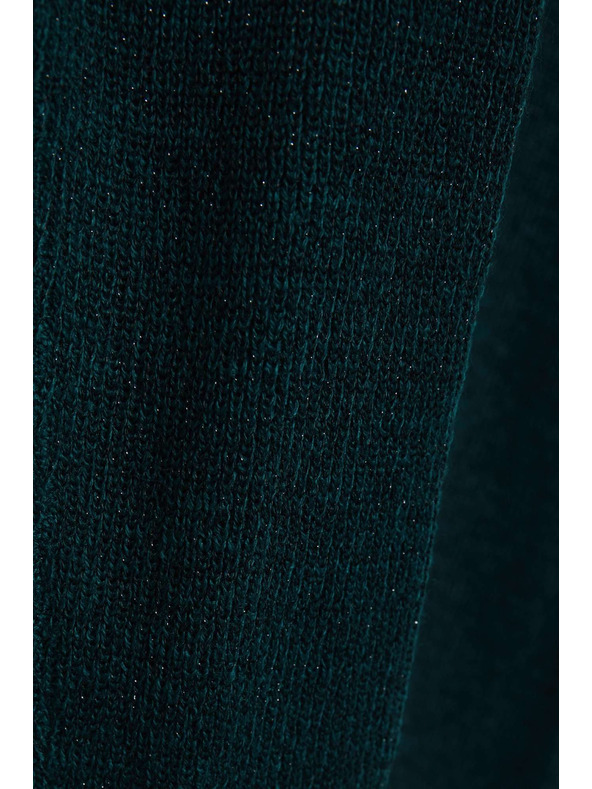 Moodo Priliehavý sveter s výstrihom do V smaragdový Moodo