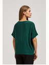 Moodo Oversize sveter s metalickou niťou smaragdový Moodo