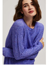 Moodo Sveter so zaväzovaním fialový Moodo