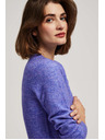 Moodo Sveter so zaväzovaním fialový Moodo