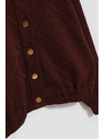 Moodo Mikina so ozdobnými gombíkmi hnedá Moodo