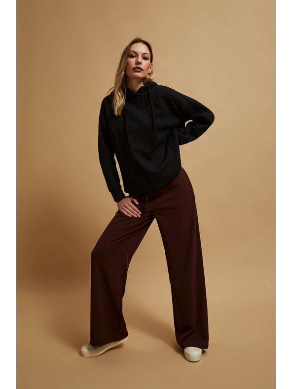 Moodo Mikina s kapucňou čierna Moodo