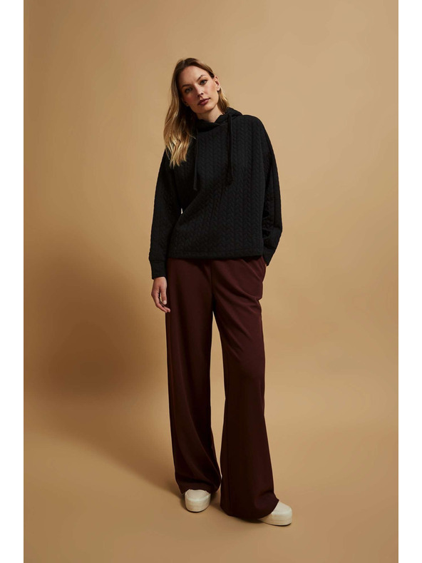 Moodo Mikina s kapucňou čierna Moodo