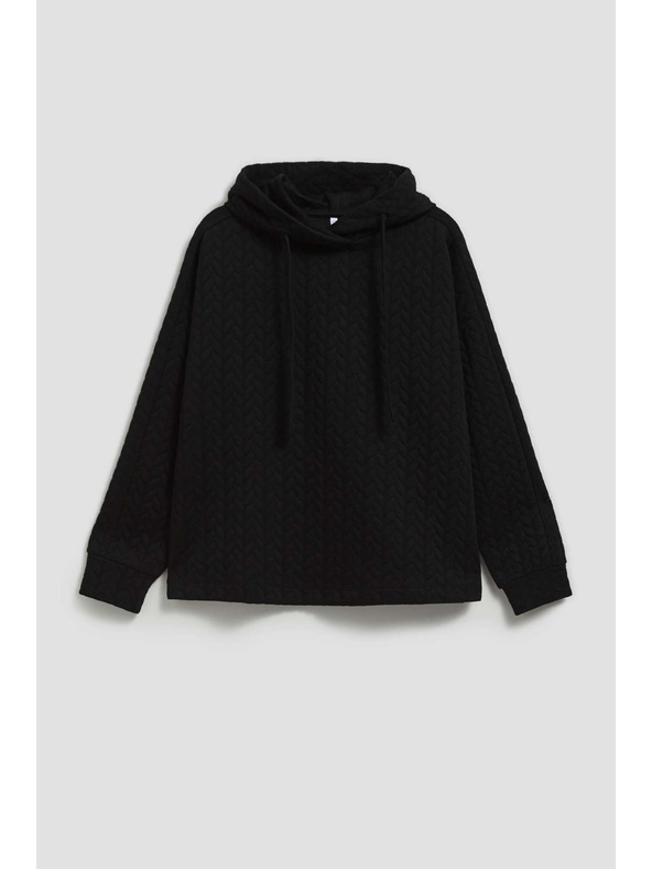 Moodo Mikina s kapucňou čierna Moodo