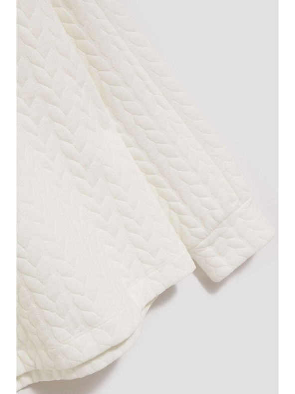 Moodo Mikina s kapucňou a dlhými rukávmi perleťová Moodo