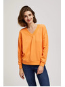Moodo Blúzka s výstrihom do V oranžová Moodo
