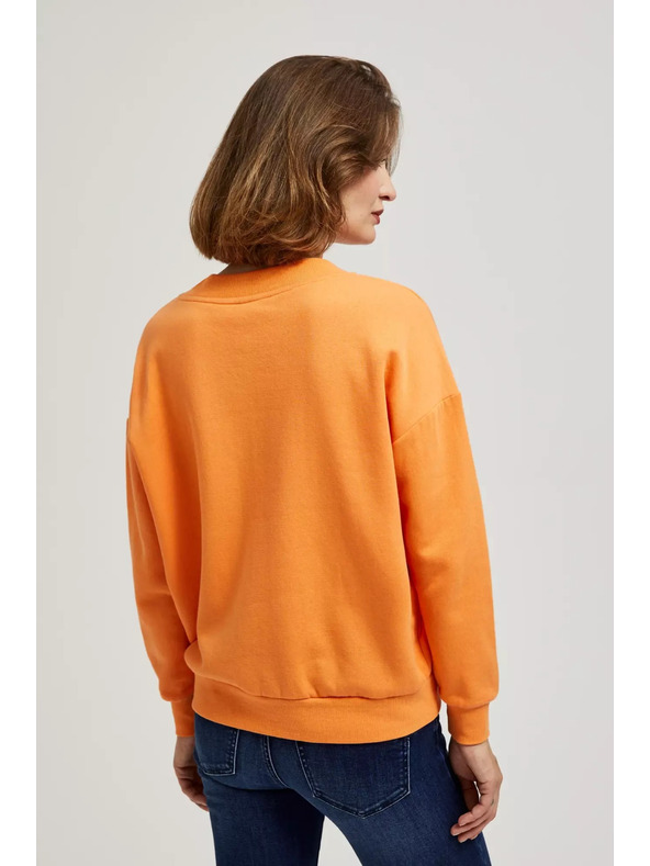 Moodo Blúzka s výstrihom do V oranžová Moodo