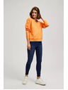 Moodo Blúzka s výstrihom do V oranžová Moodo