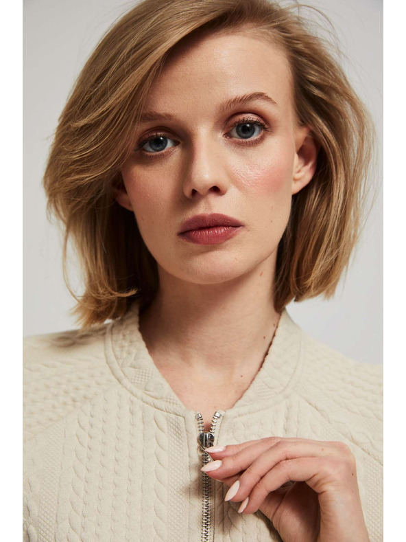 Moodo Rozopínacia mikina s vreckami Moodo