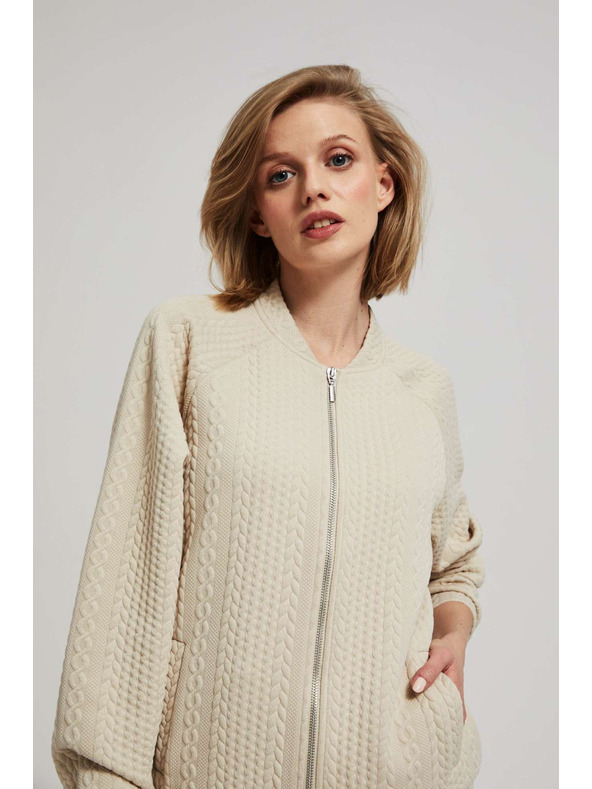 Moodo Rozopínacia mikina s vreckami Moodo