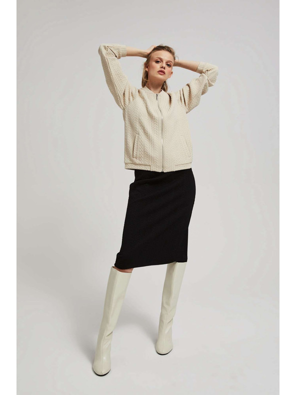 Moodo Rozopínacia mikina s vreckami Moodo