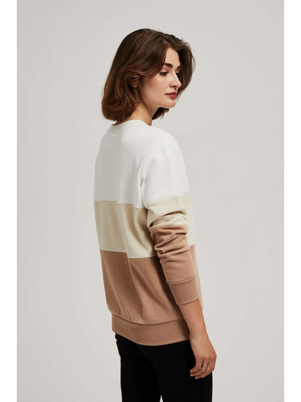 Moodo Sveter s potlačou tmavobéžový Moodo