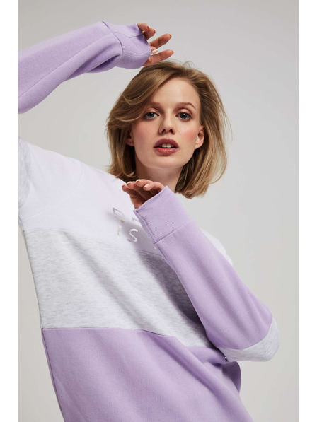 Moodo Mikina s potlačou levanduľová Moodo