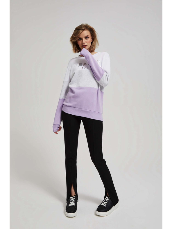 Moodo Mikina s potlačou levanduľová Moodo