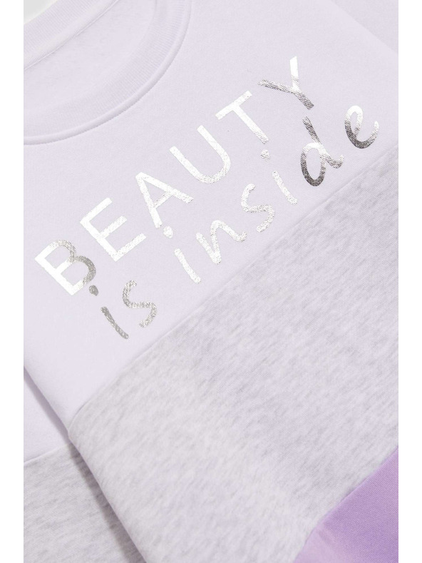 Moodo Mikina s potlačou levanduľová Moodo