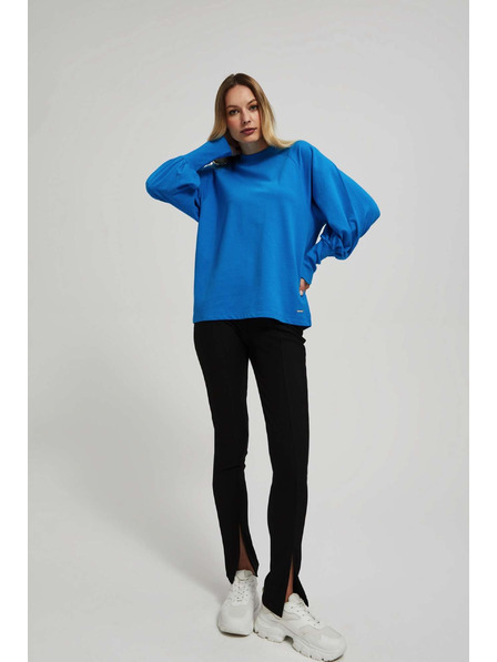 Moodo Blúzka s nafúknutými rukávmi azúrová Moodo