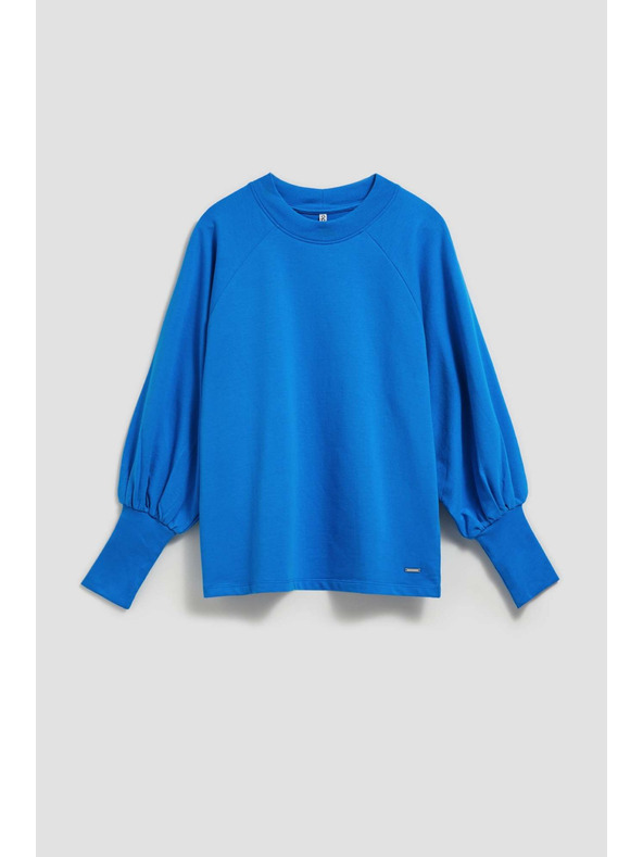 Moodo Blúzka s nafúknutými rukávmi azúrová Moodo