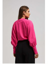 Moodo Blúzka s nafúknutými rukávmi fuchsiová Moodo