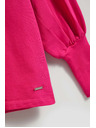 Moodo Blúzka s nafúknutými rukávmi fuchsiová Moodo