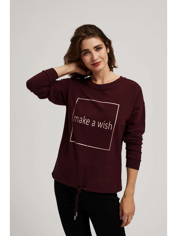 Moodo Jednoduchá mikina s potlačou Moodo