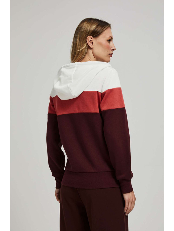 Moodo Mikina s kapucňou gaštanová Moodo