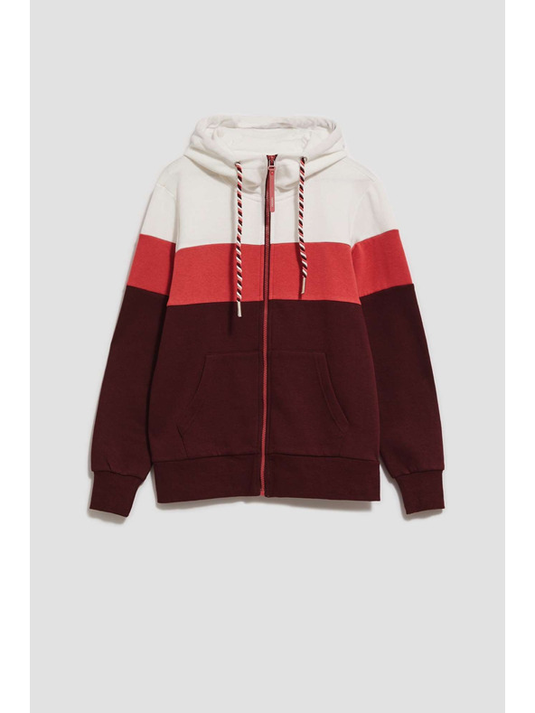 Moodo Mikina s kapucňou gaštanová Moodo