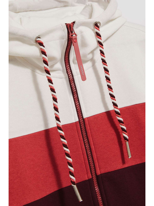 Moodo Mikina s kapucňou gaštanová Moodo