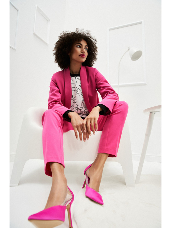 Moodo Hladké sako ružové Moodo