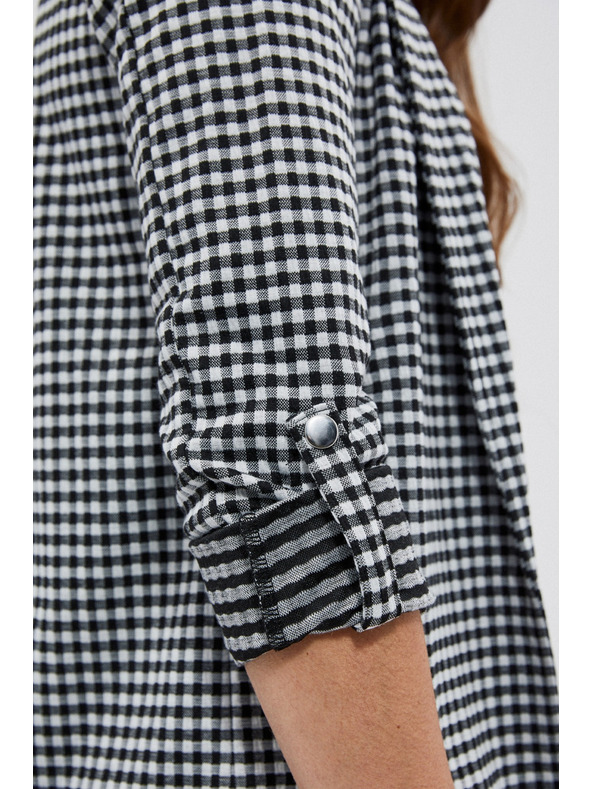 Moodo Čiernobiele jemne kockované sako Moodo