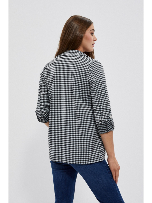 Moodo Čiernobiele jemne kockované sako Moodo