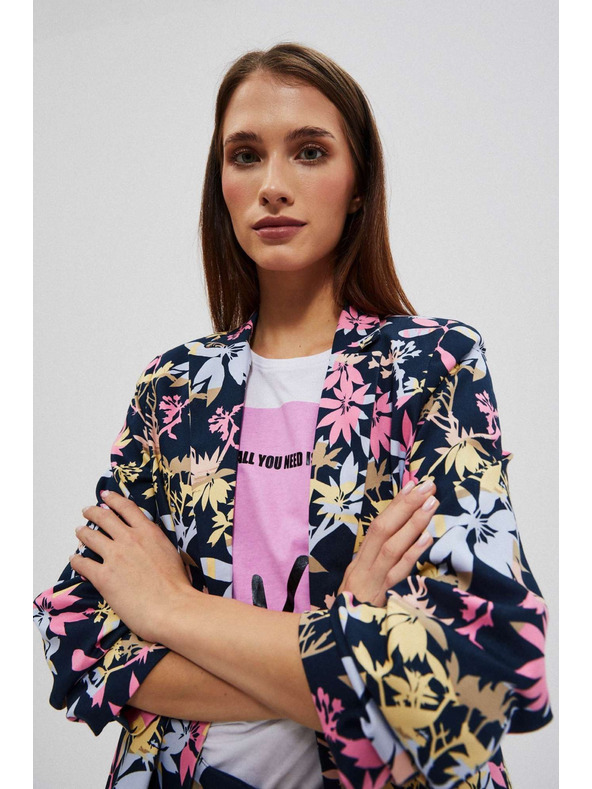 Moodo Jednostranný blejzr s rastlinným potlačou Moodo