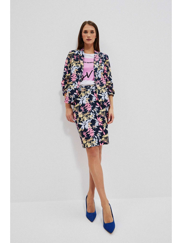 Moodo Jednostranný blejzr s rastlinným potlačou Moodo