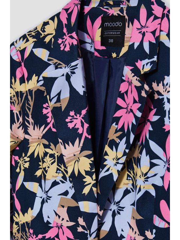 Moodo Jednostranný blejzr s rastlinným potlačou Moodo