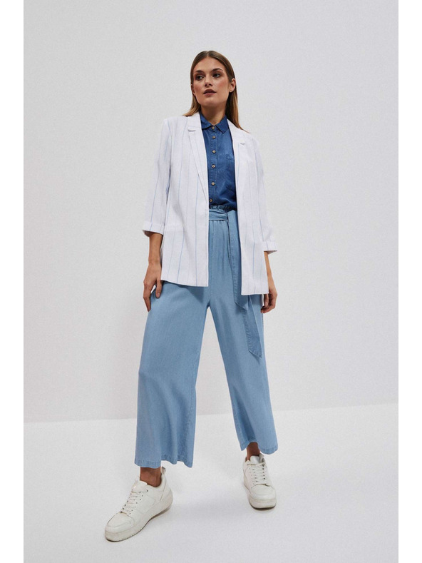 Moodo Biele pruhované sako Moodo