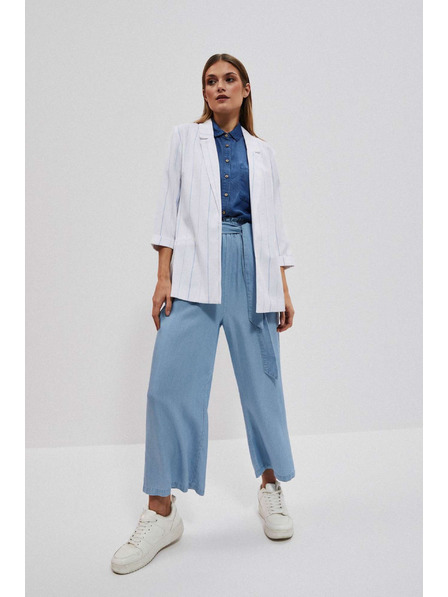 Moodo Biele pruhované sako Moodo