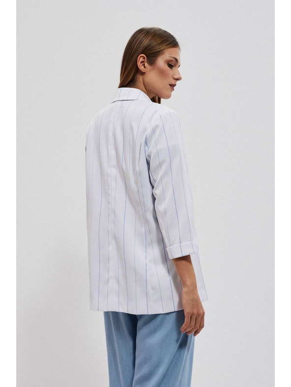 Moodo Biele pruhované sako Moodo