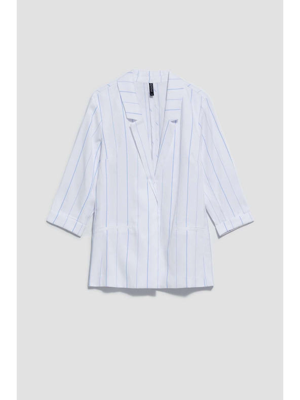 Moodo Biele pruhované sako Moodo