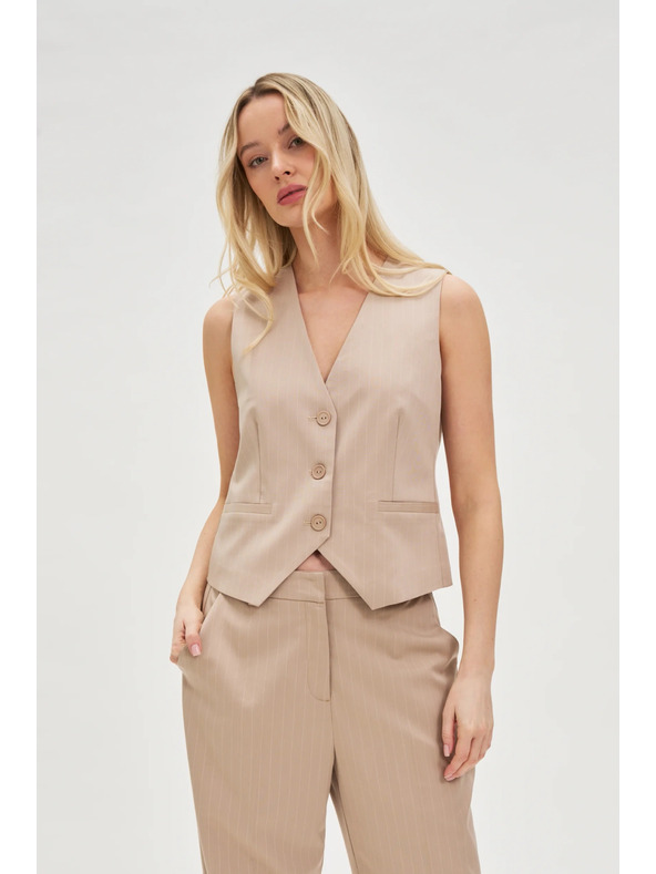 Moodo Vesta v pruhoch béžová Moodo