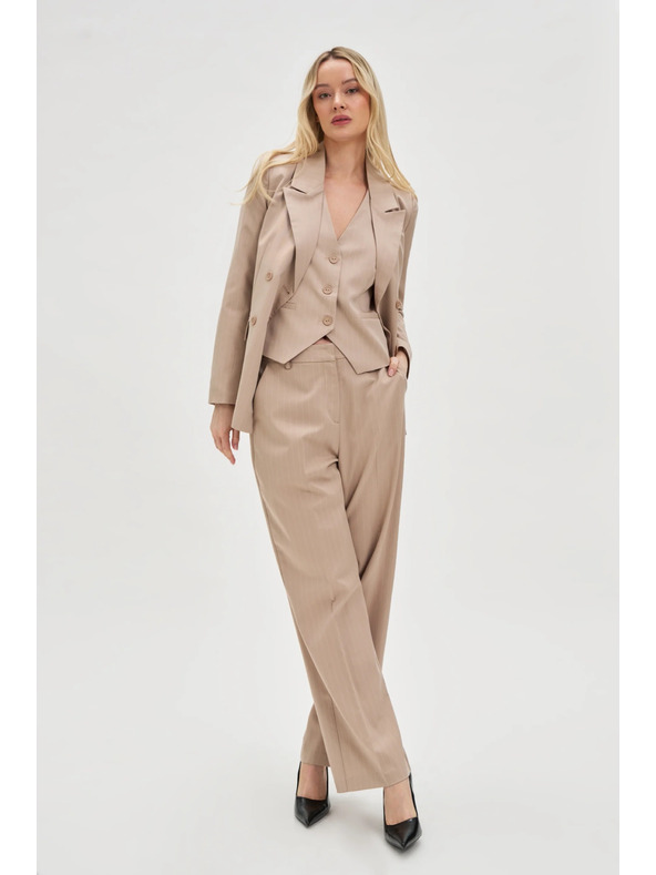 Moodo Vesta v pruhoch béžová Moodo