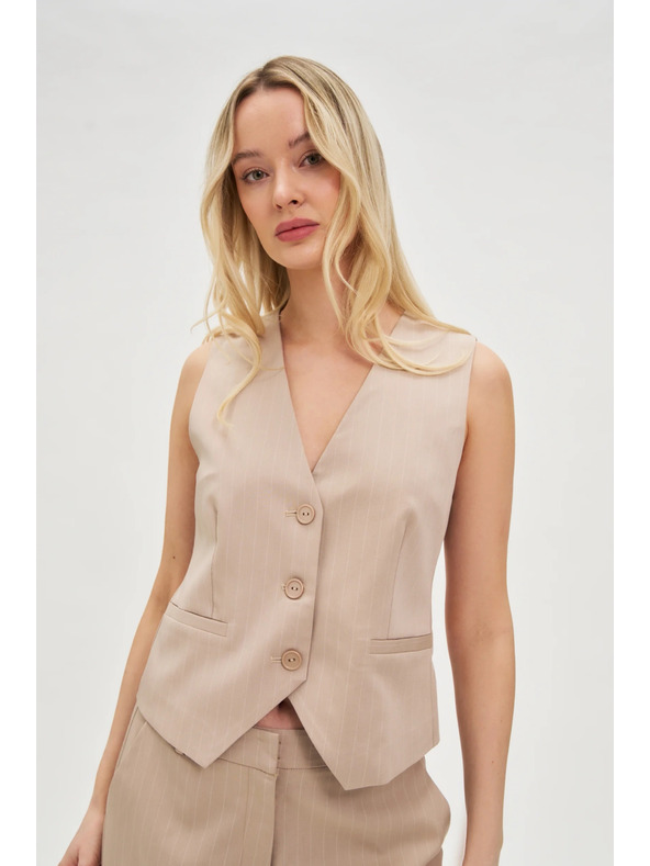 Moodo Vesta v pruhoch béžová Moodo