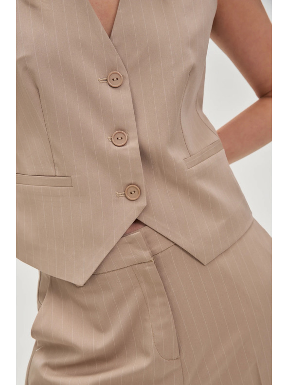 Moodo Vesta v pruhoch béžová Moodo