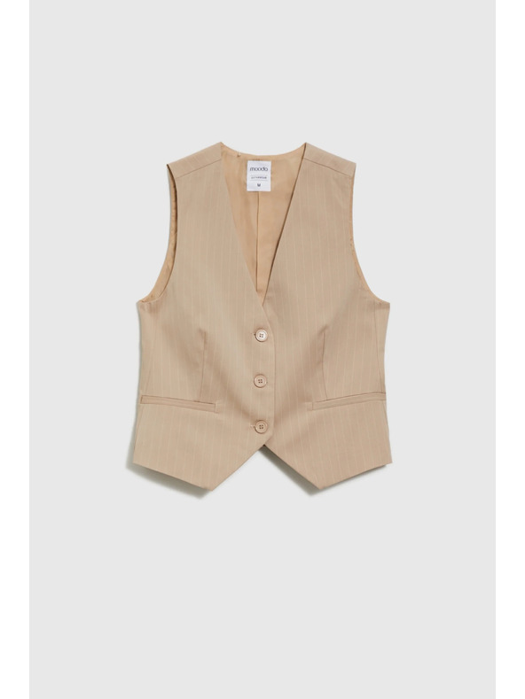 Moodo Vesta v pruhoch béžová Moodo