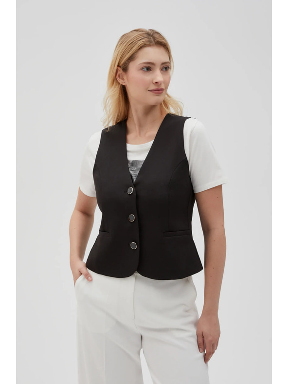Moodo Čierna spoločenská vesta Moodo