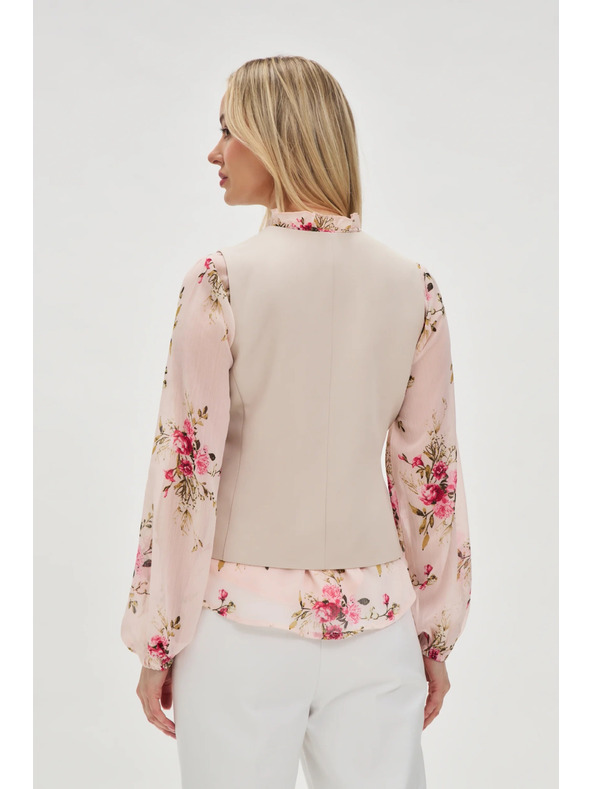 Moodo Elegantná béžová vesta Moodo